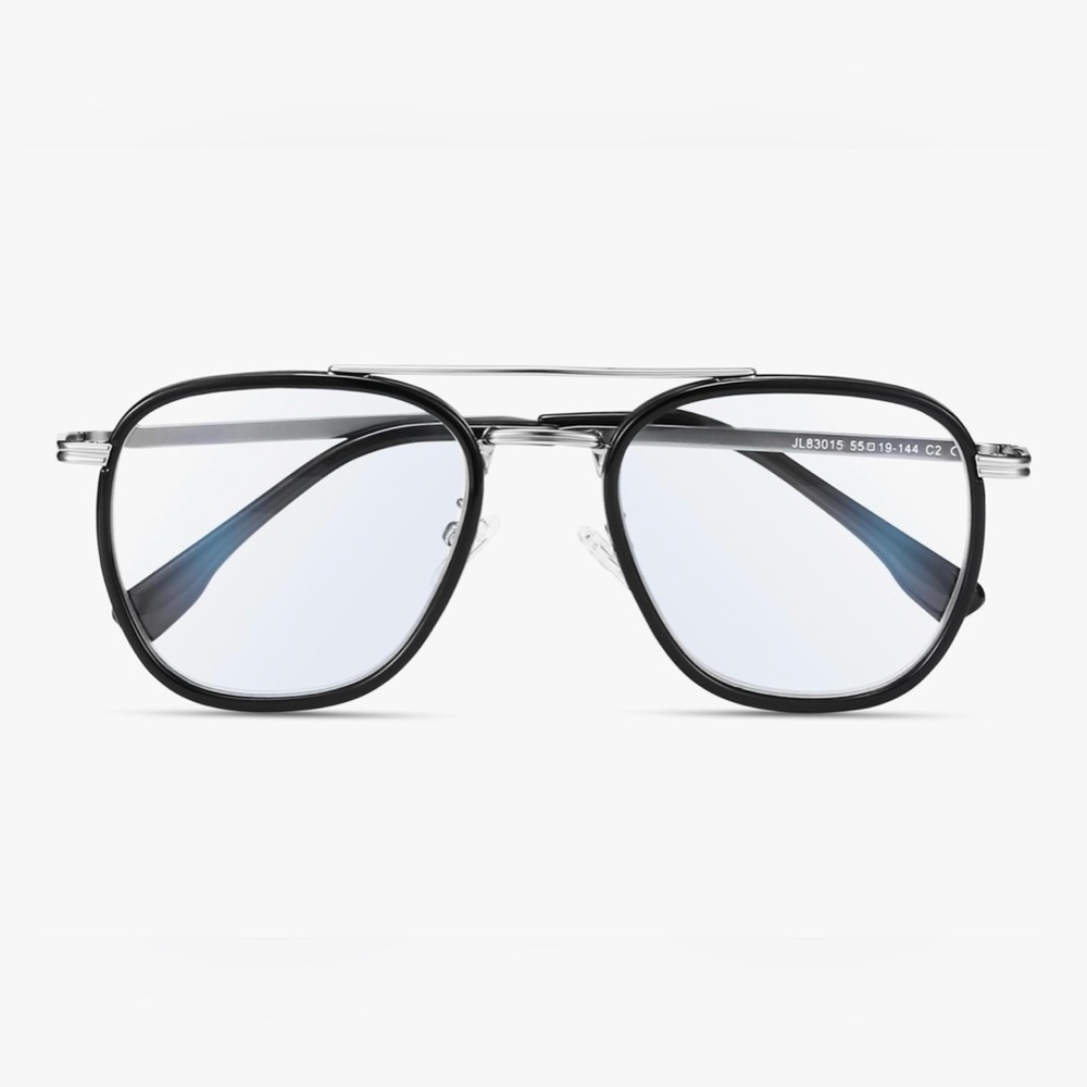 JUST IN! Stylish Black and Silver Aviator Reading Glasses 3.0x